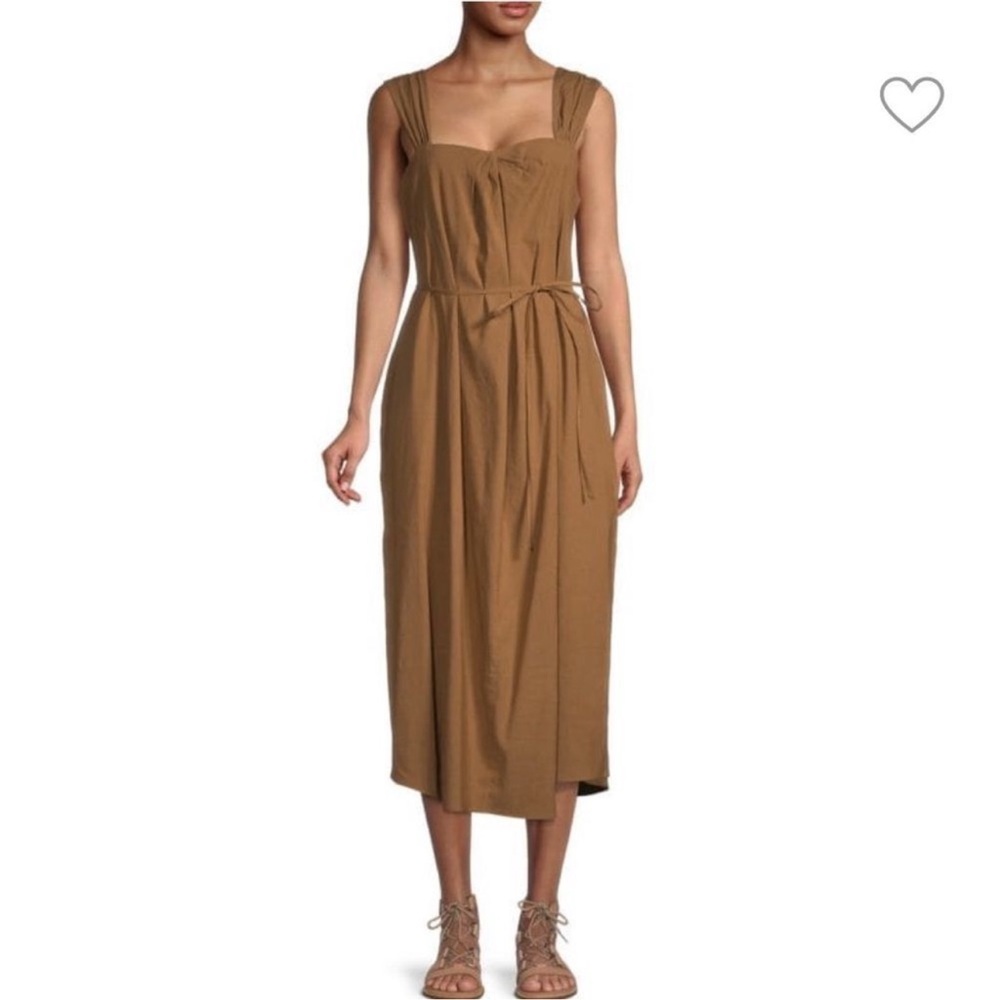 Vince Tie-Front Linen-Blend Dress Size XXS 🌹